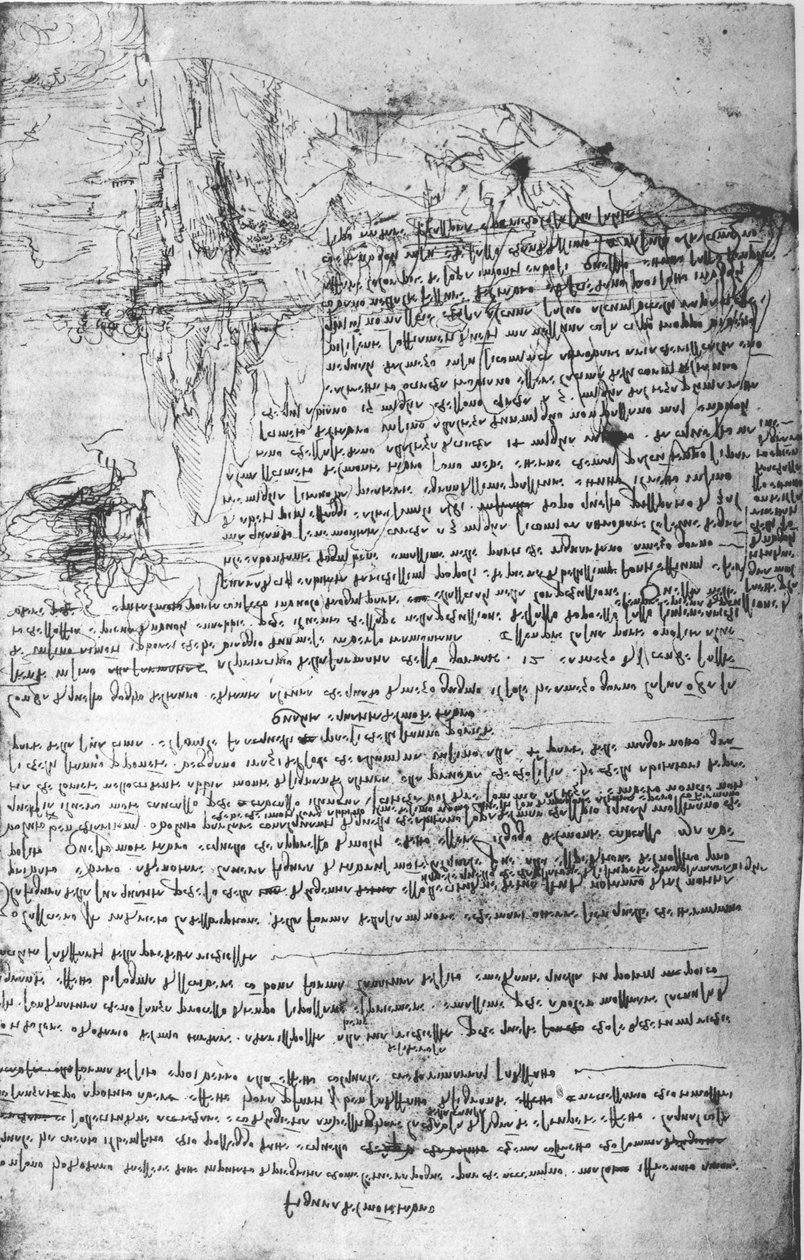 Fol.145v-b, página del cuaderno de Da Vinci de Leonardo da Vinci