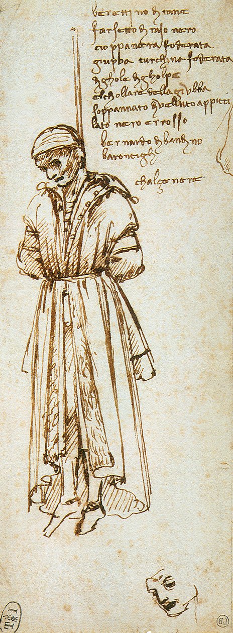 Ahorcamiento de Bernardo Baroncelli 1479 de Leonardo da Vinci