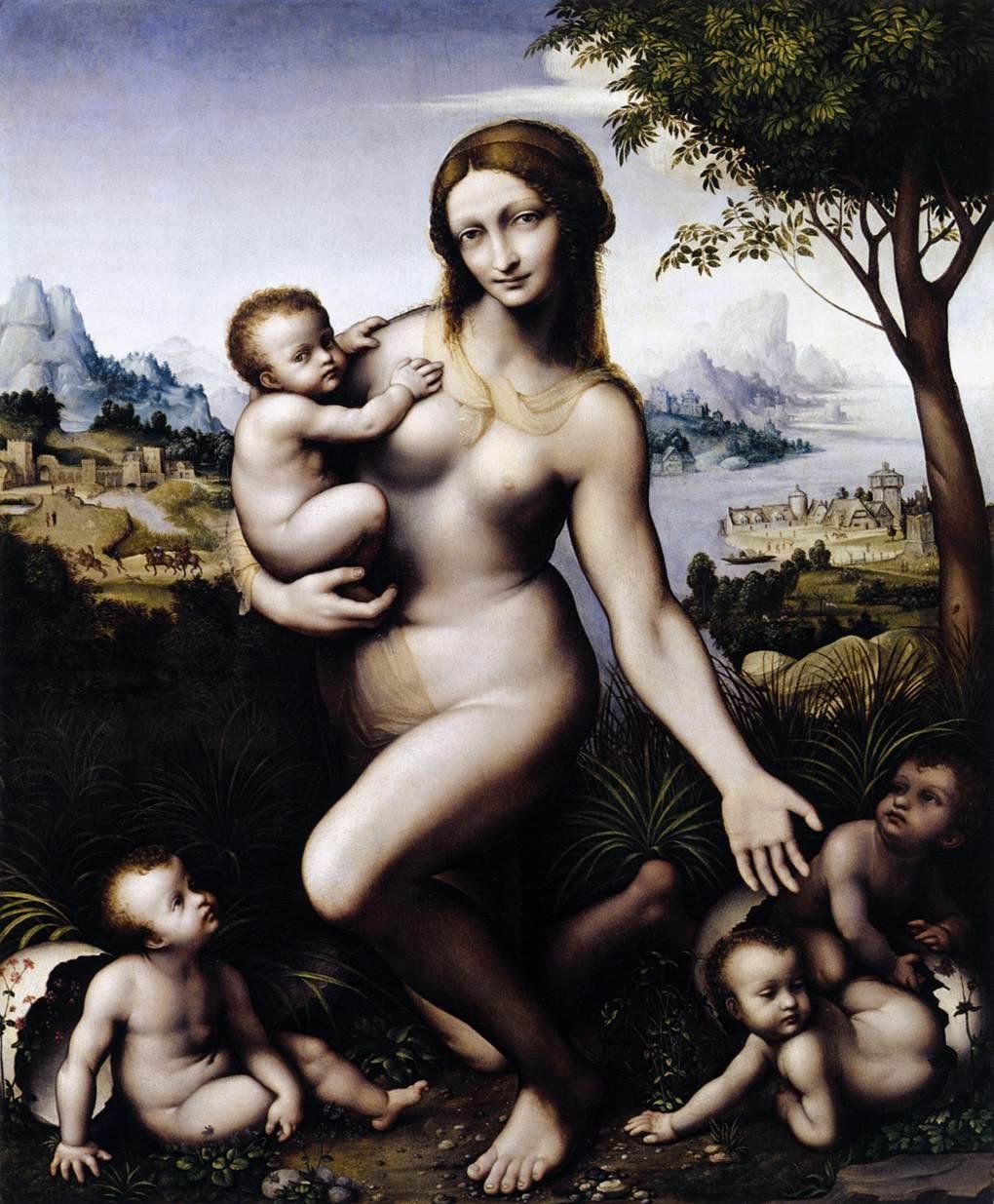 Leda y sus hijos de Leonardo da Vinci