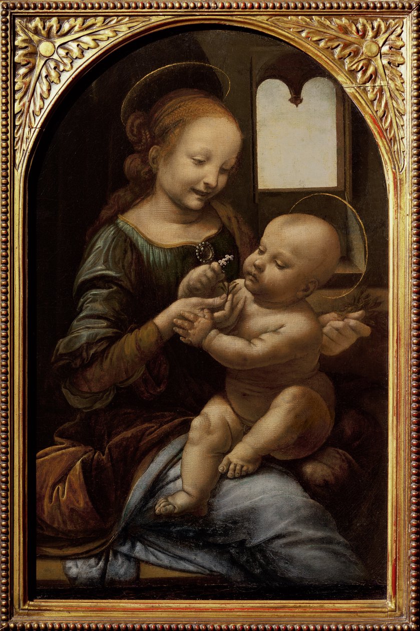 Madonna con una flor, o Madonna Benois, c.1478 de Leonardo da Vinci