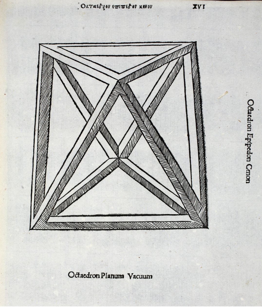 Octocedron planum vacuum, ilustración de 