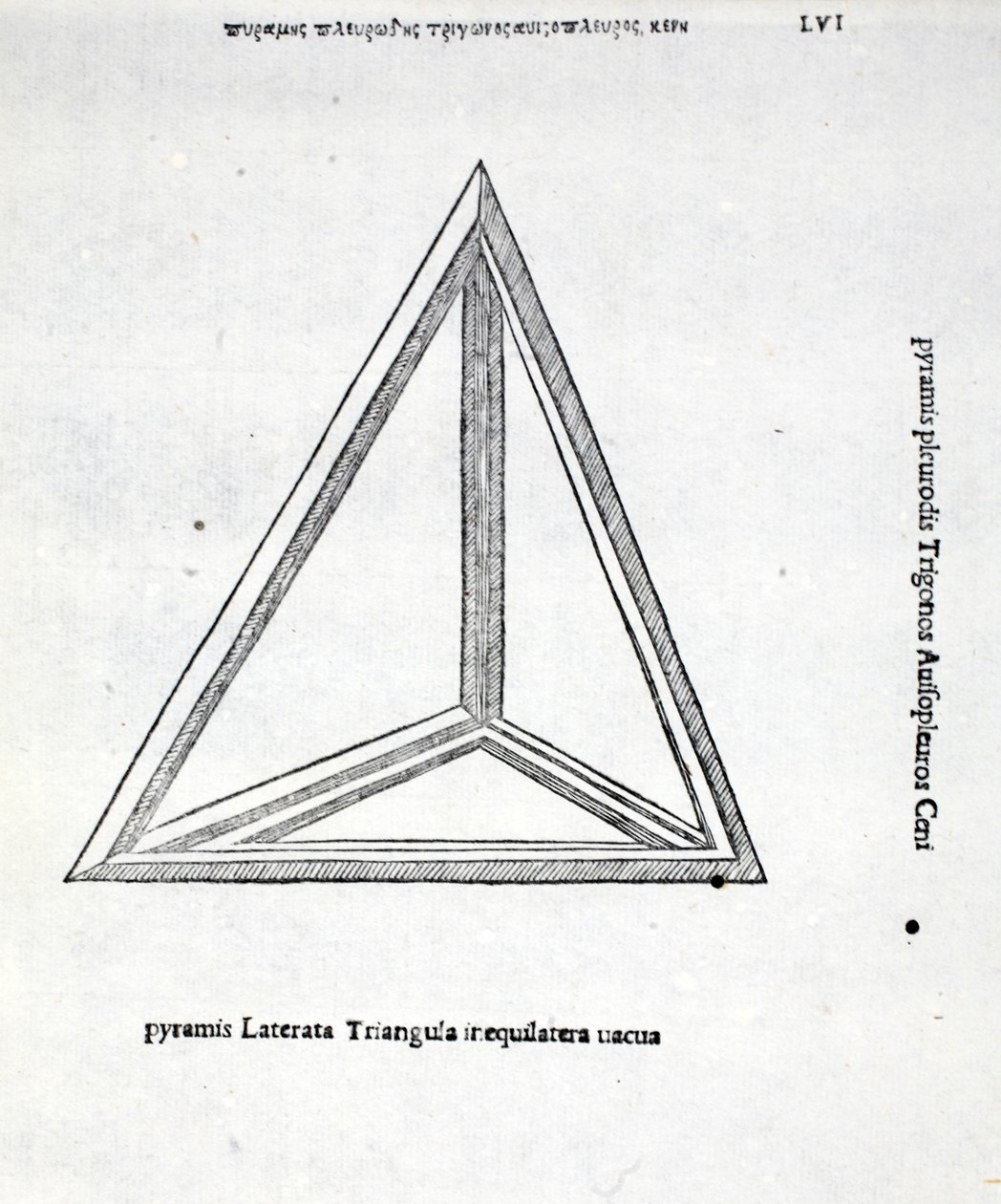 Pyramis laterata triangula inequilatera vacua, ilustración de 
