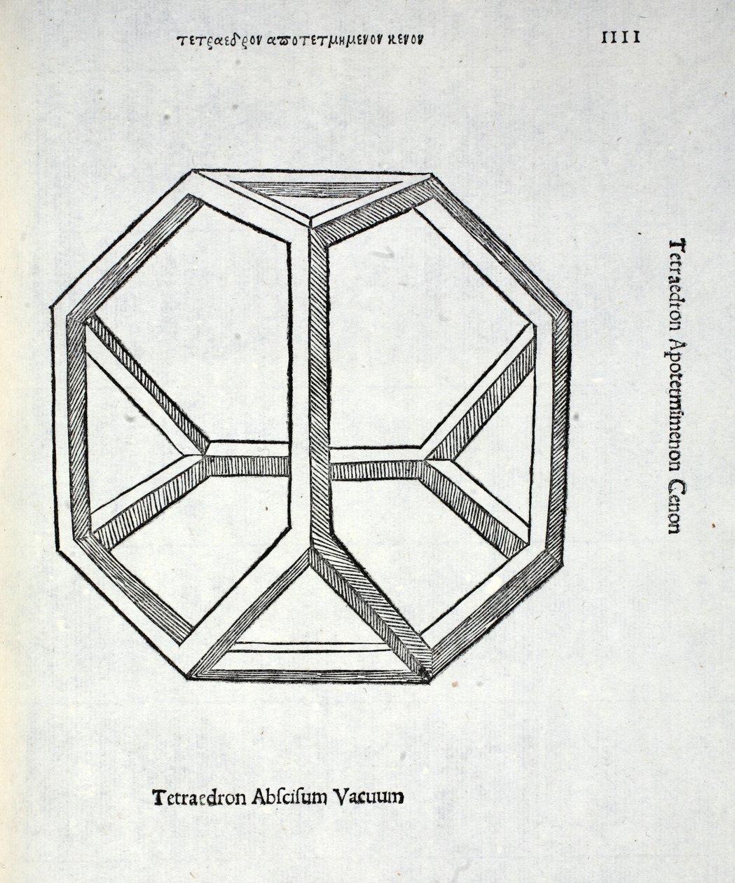 Tetraedro abscisum vacuum, ilustración de 