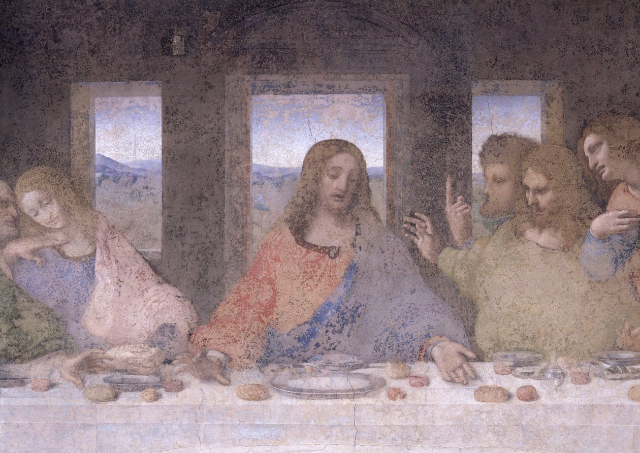 La última cena (post restauración) de Leonardo da Vinci