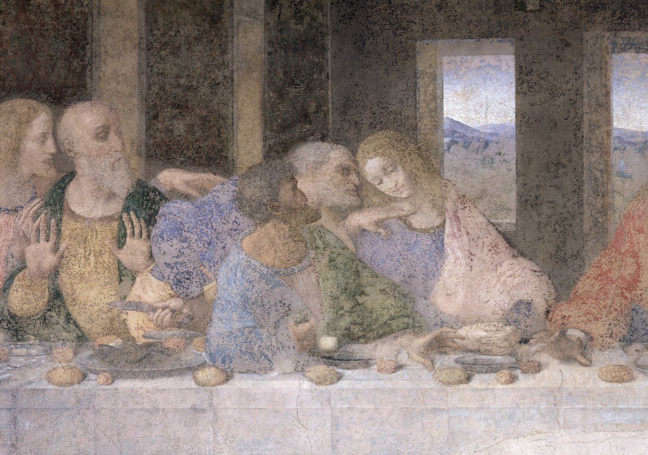 La Última Cena, 1495-97 (post restauración) de Leonardo da Vinci