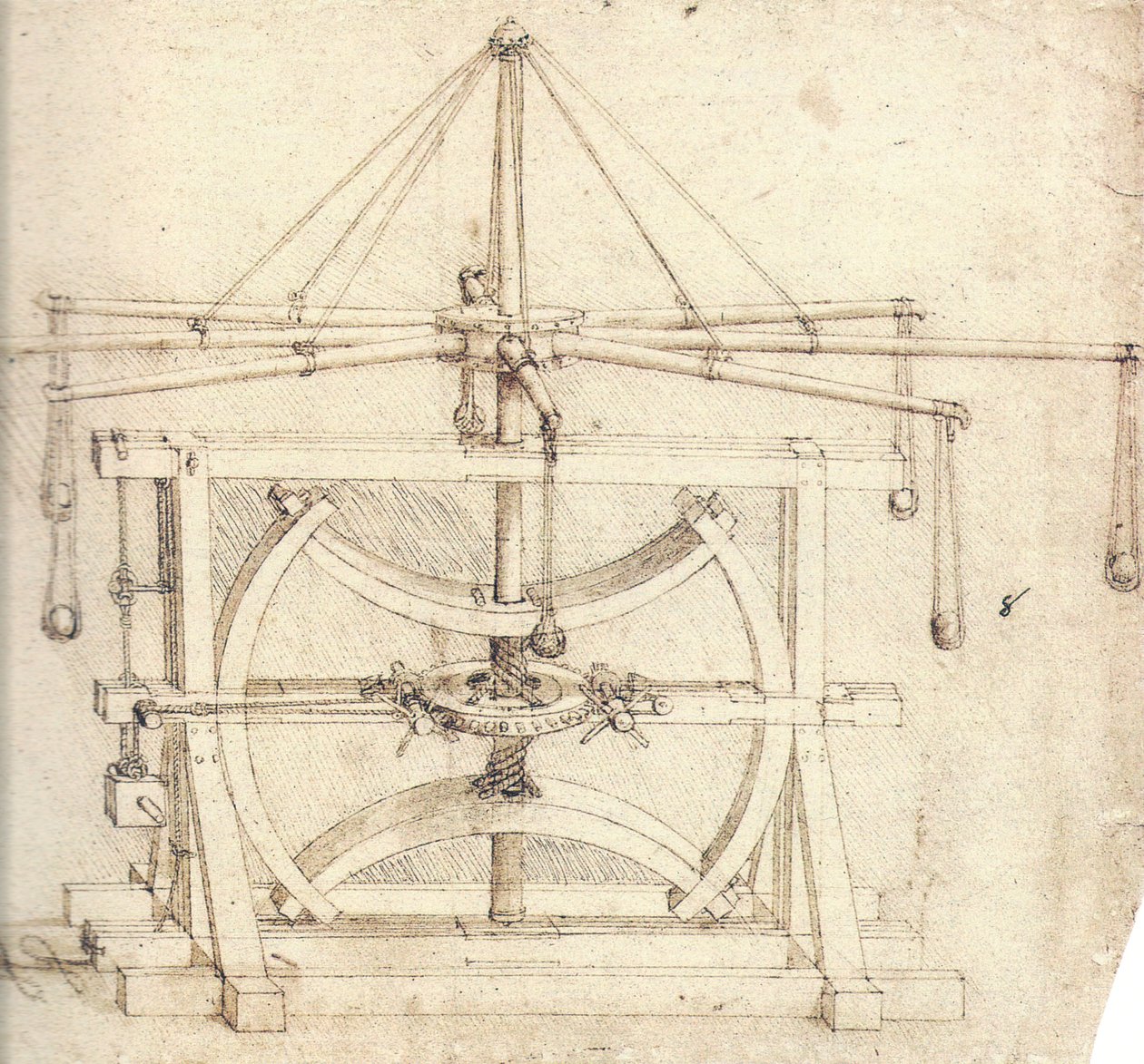 Volano (mecánica) | Leonardo da Vinci | Impresión de arte