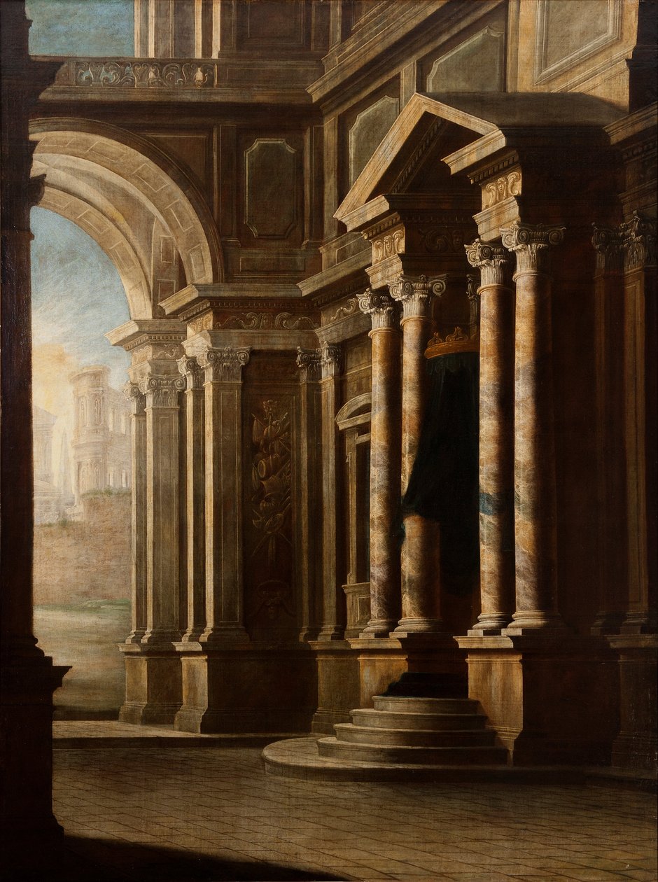 Vista del interior de un edificio de Leonardo Coccorante