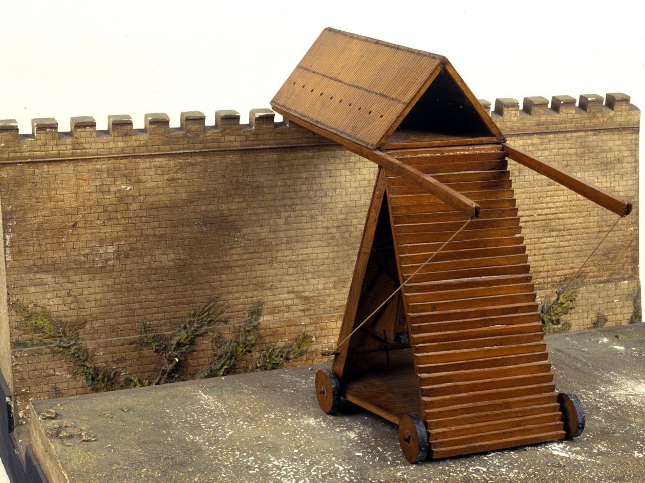Máquina de asalto de Leonardo da Vinci - Museo de Ciencia y Técnica de Leonardo da Vinci, en Milán de Leonardo da (after) Vinci