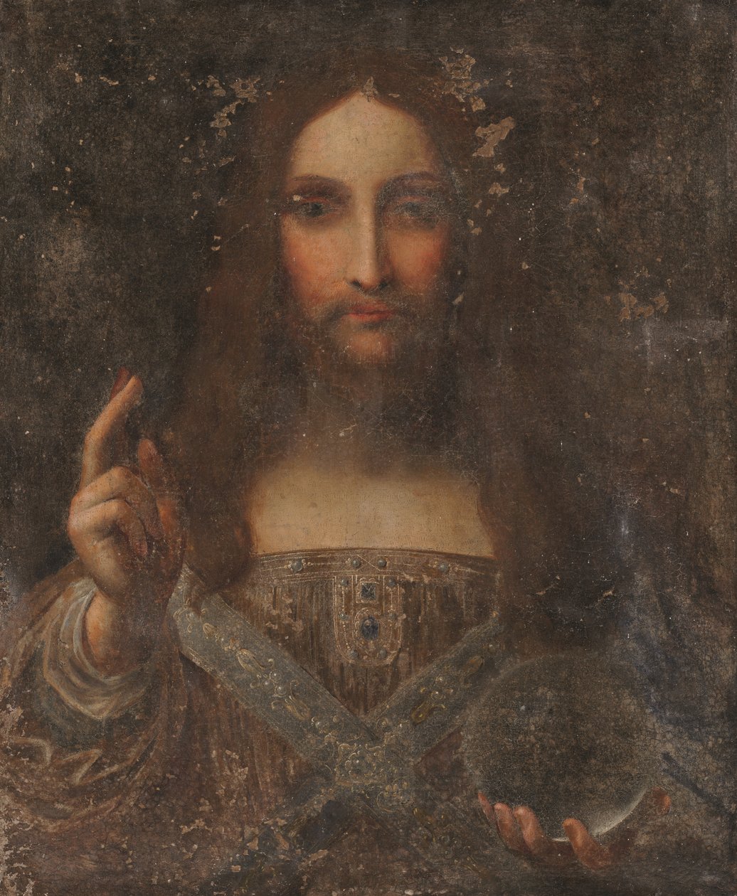 Salvator Mundi (óleo sobre lienzo) de Leonardo da (after) Vinci