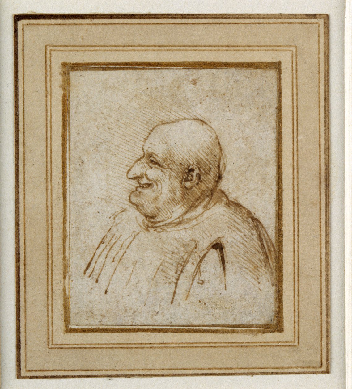 Una caricatura de Leonardo da Vinci