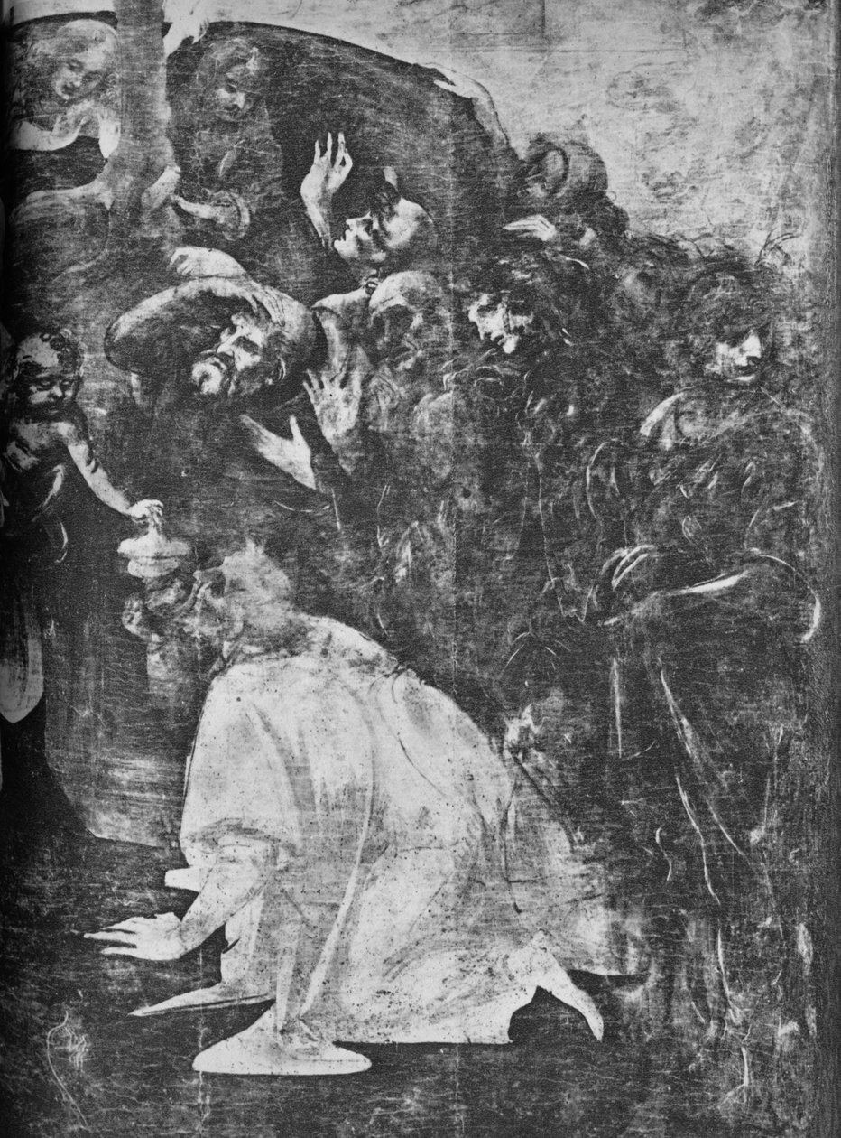 Adoración de los Magos - Parte inferior derecha, c. 1481 1945 de Leonardo da Vinci