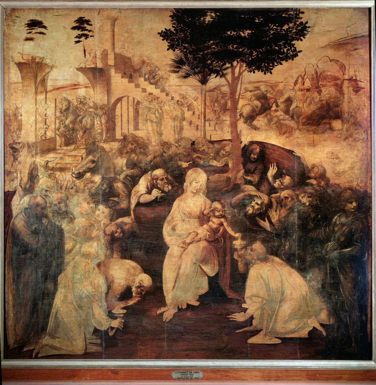 Adoración de los Magos de Leonardo da Vinci