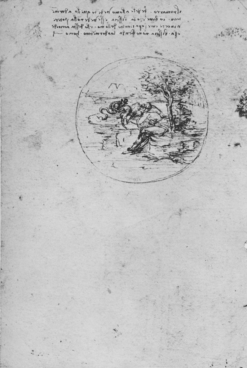 Alegoría del lagarto simbolizando la verdad de Leonardo da Vinci
