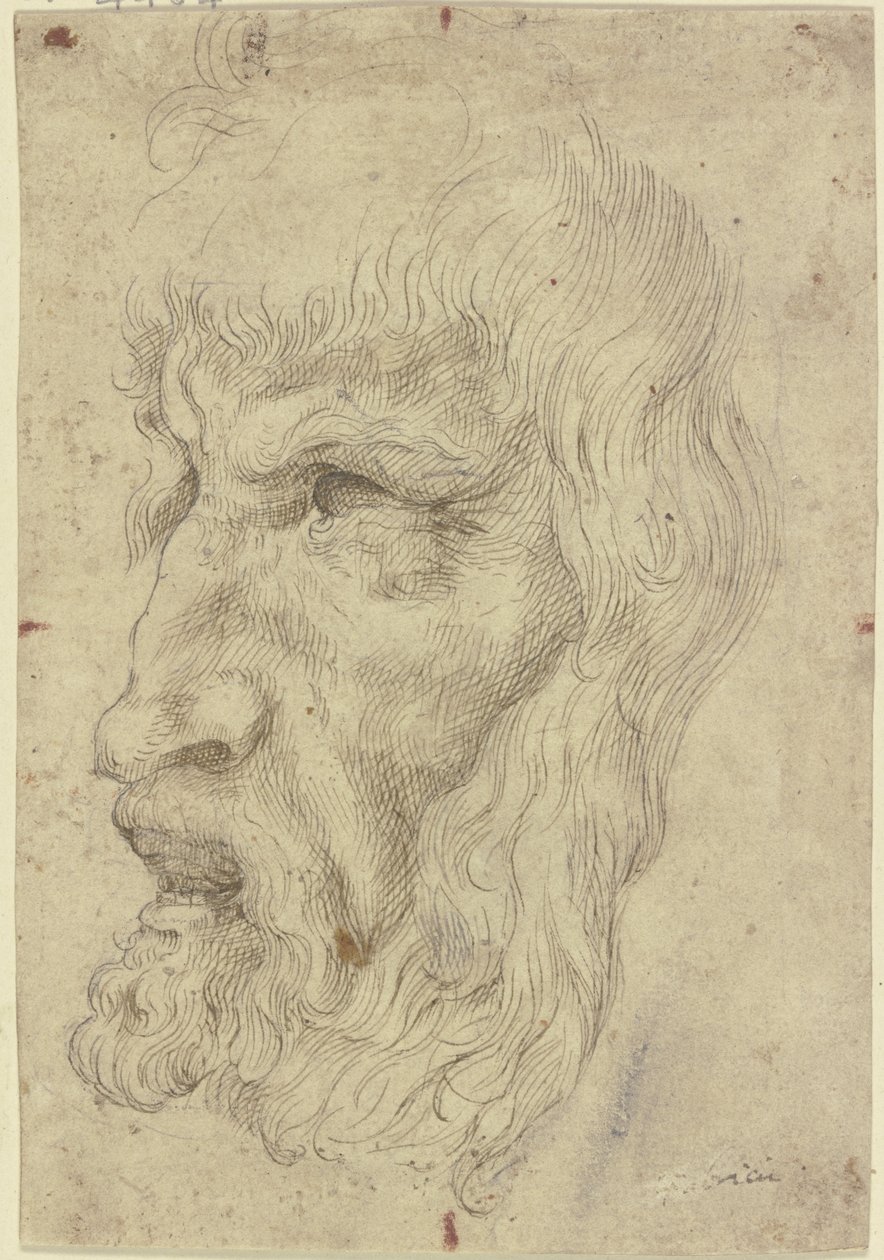 Máscaras antiguas a la izquierda de Leonardo da Vinci