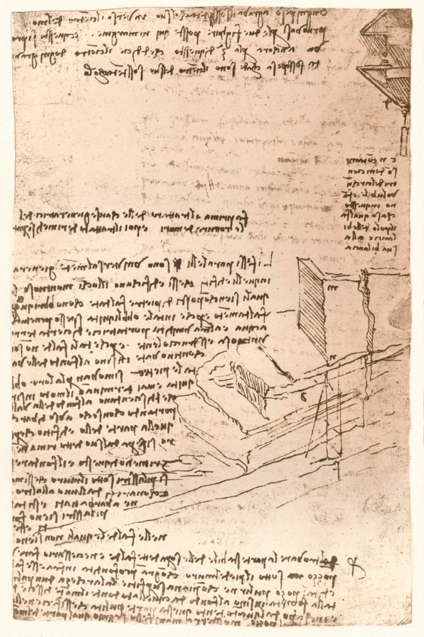 Dibujo arquitectónico, c.1472-c.1519 1883 de Leonardo da Vinci