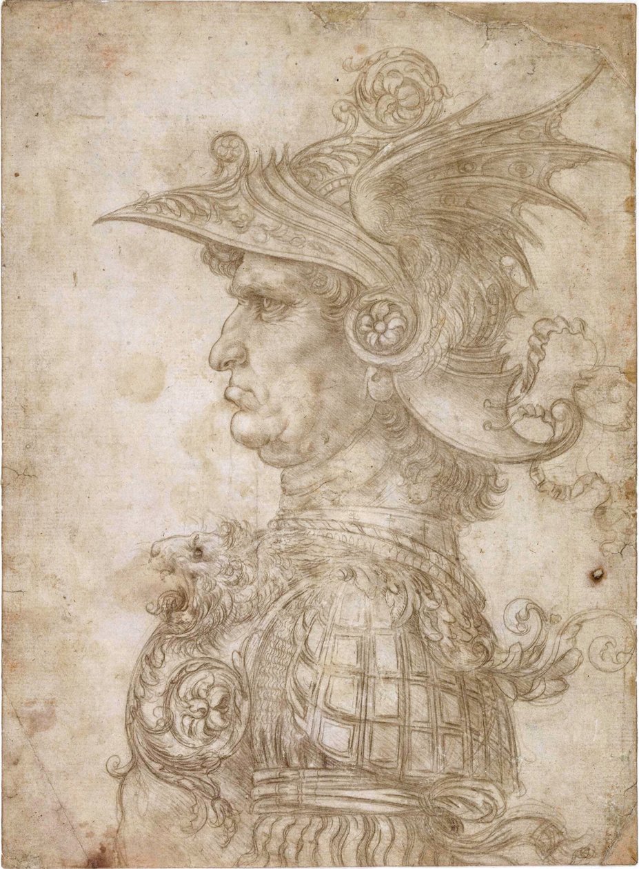 Busto de guerrero de Leonardo da Vinci