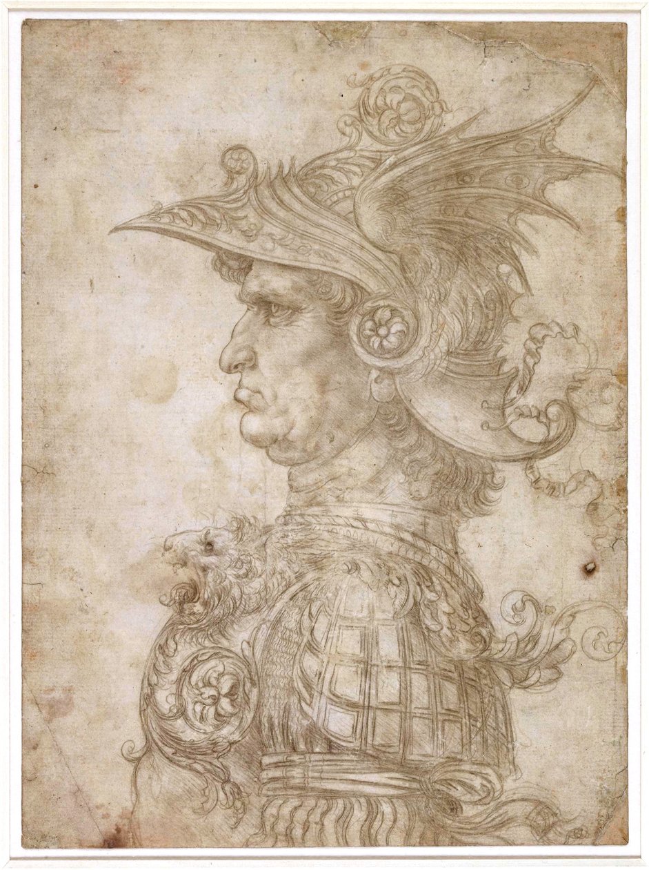 Busto de guerrero de Leonardo da Vinci