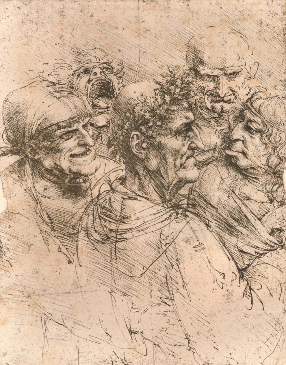 Dibujo de caricaturas, c1472-c1519 1883 de Leonardo da Vinci