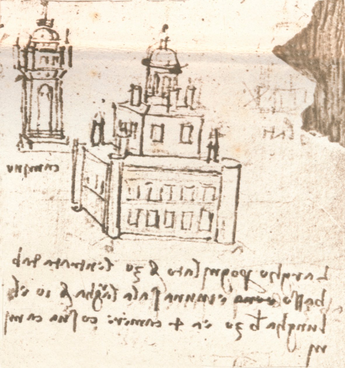 Dibujo de proyectos para castillos y villas, c1472-c1519 1883 de Leonardo da Vinci