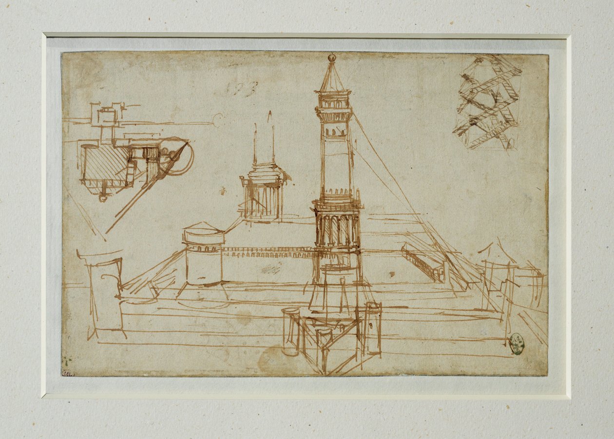 Estudio arquitectónico ... de Leonardo da Vinci