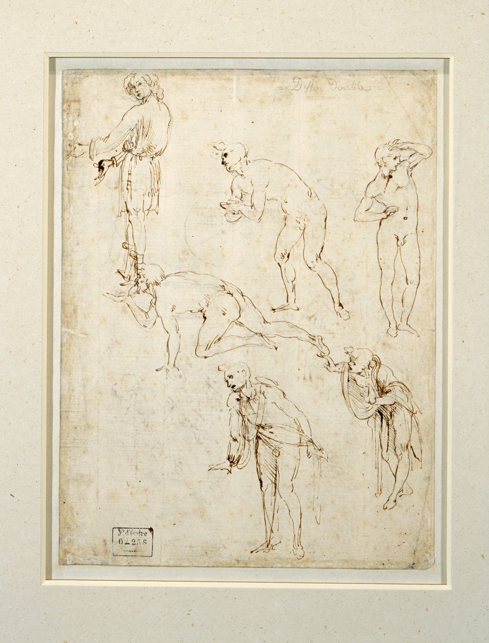 Estudio de figuras para la Adoración de los Magos (dibujo) de Leonardo da Vinci