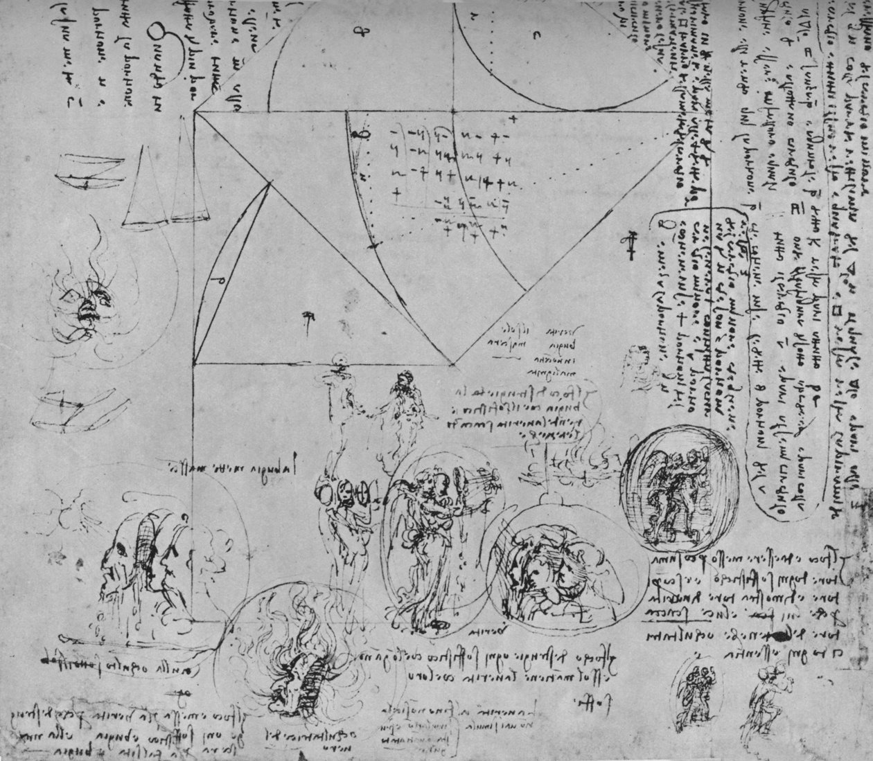 Figuras geométricas y diseños para representaciones alegóricas, c1480 1945 de Leonardo da Vinci