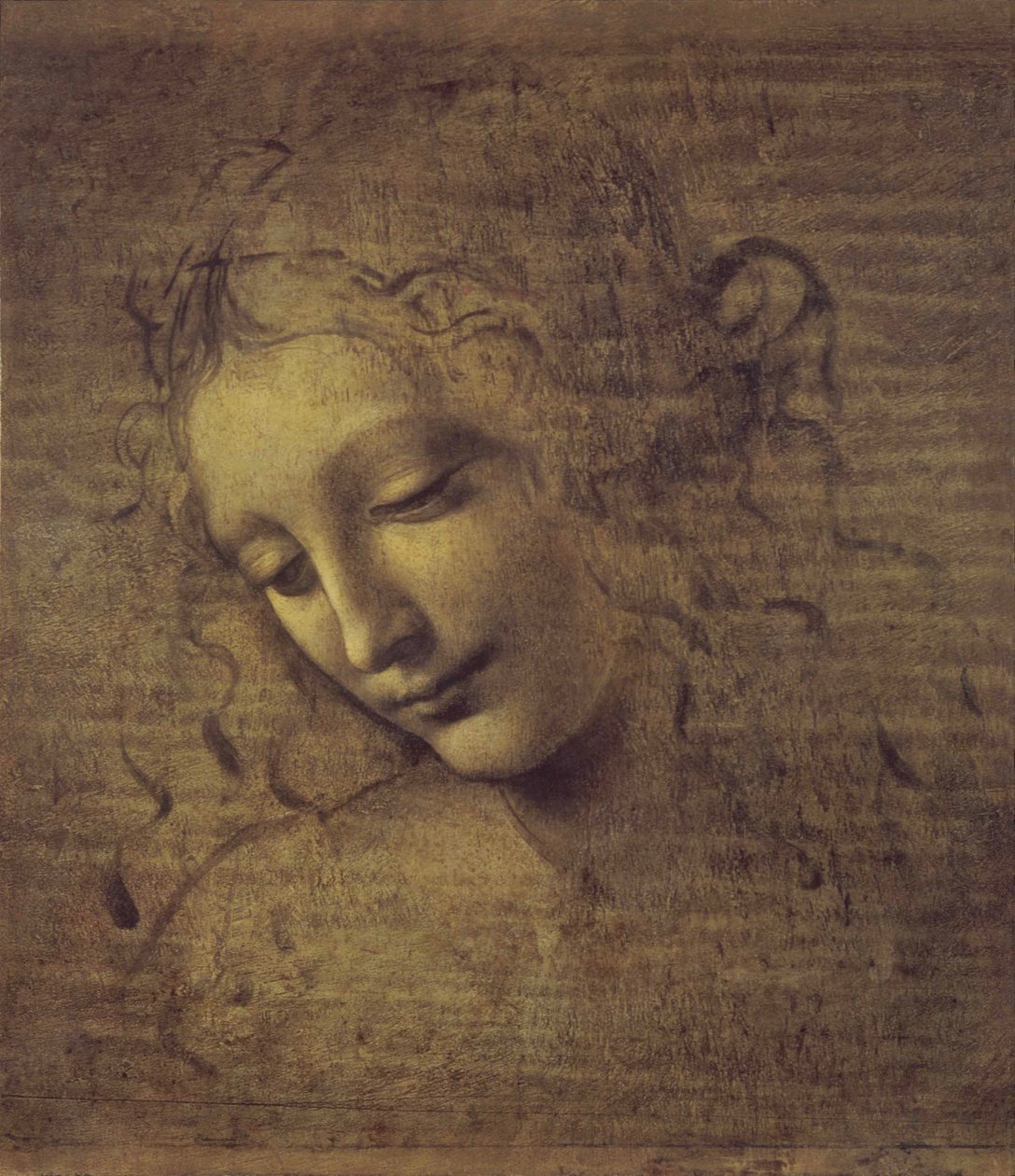 Cabeza de una mujer La Scapigliata de Leonardo da Vinci