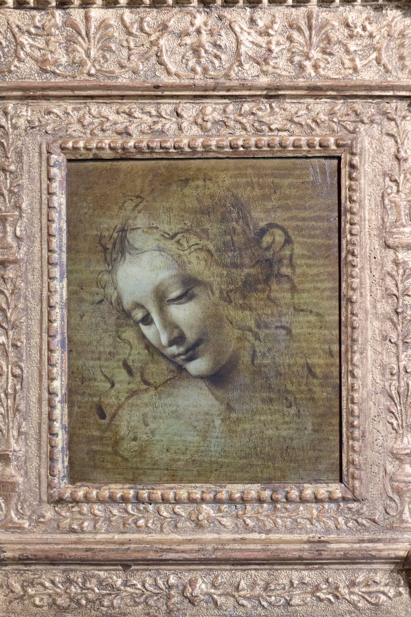 Cabeza de mujer, llamada "la scapigliata", c.1492-1501 (óleo sobre tabla) de Leonardo da Vinci