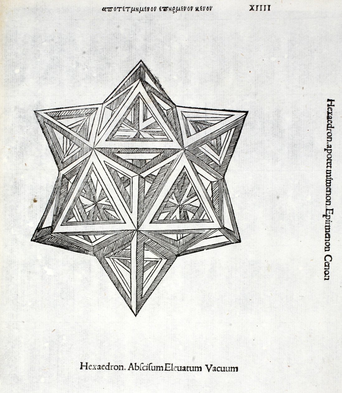 Hexacedron abscisum elevatum vacuum, ilustración de 