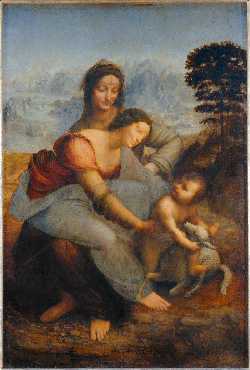 La Virgen y el Niño con Santa Ana ... de Leonardo da Vinci