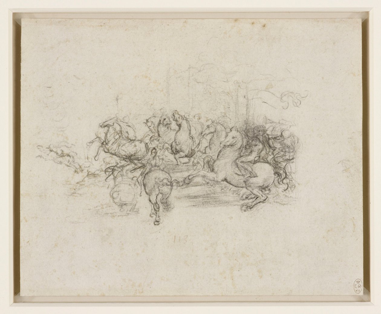 Leonardo da Vinci - RCIN 912339, Una cabalgata c.1503-4 de Leonardo da Vinci
