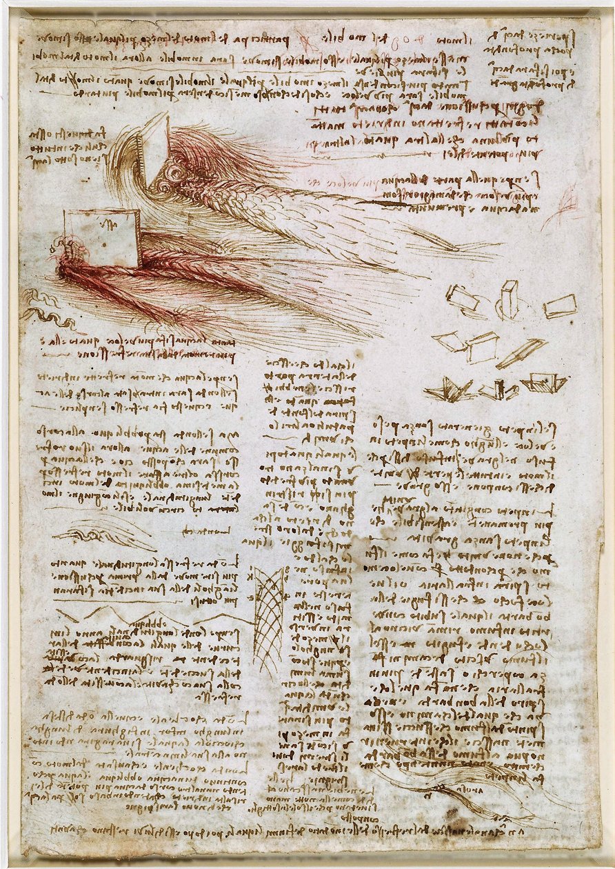Leonardo da Vinci - RCIN 912660, Estudios sobre el agua c.1510-1512, 745082-1634741785 de Leonardo da Vinci