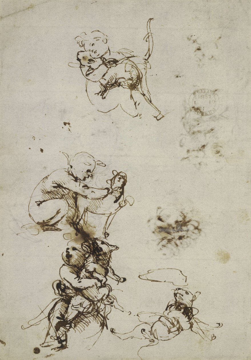 Leonardo da Vinci, objeto 1857,0110.1 - anverso (British Museum) de Leonardo da Vinci