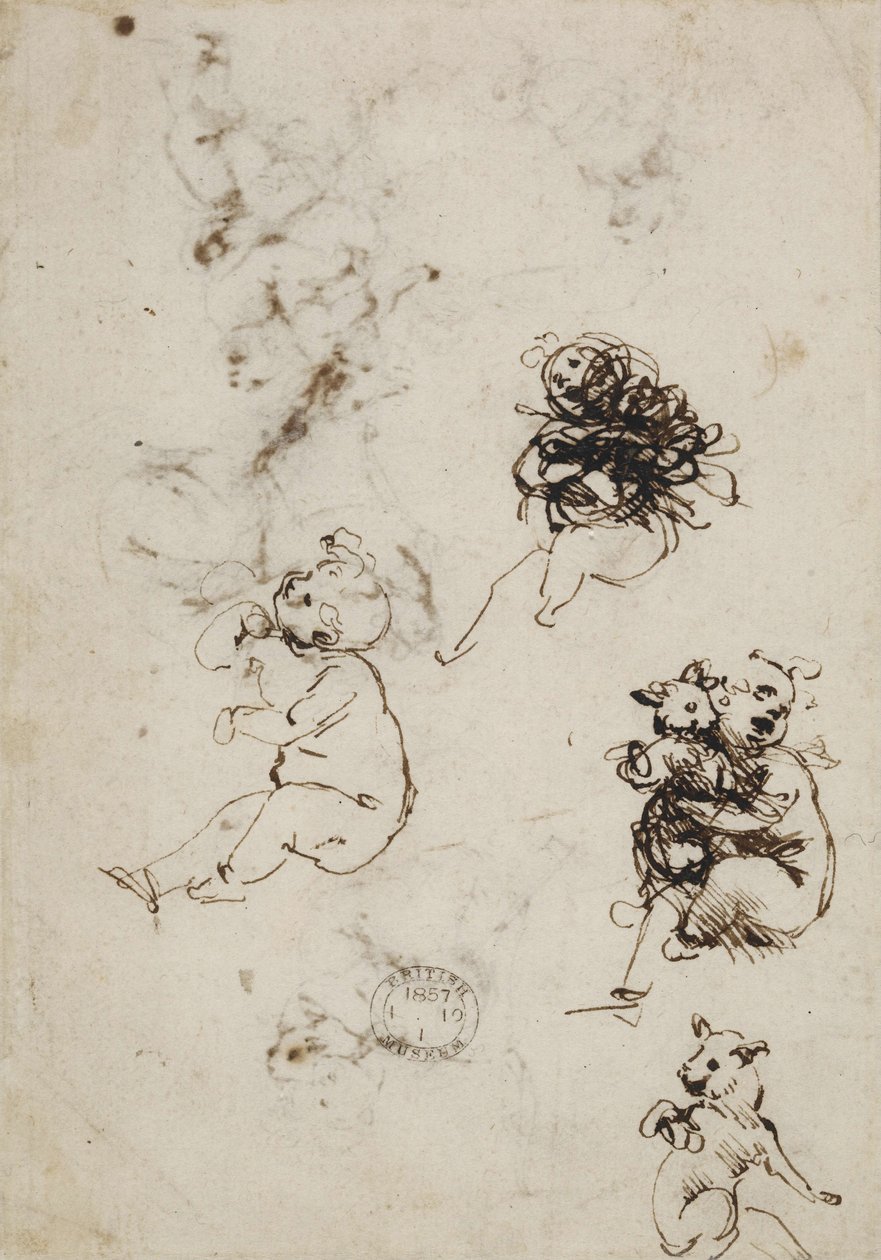 Leonardo da Vinci, objeto 1857.0110.1 - verso (British Museum) de Leonardo da Vinci