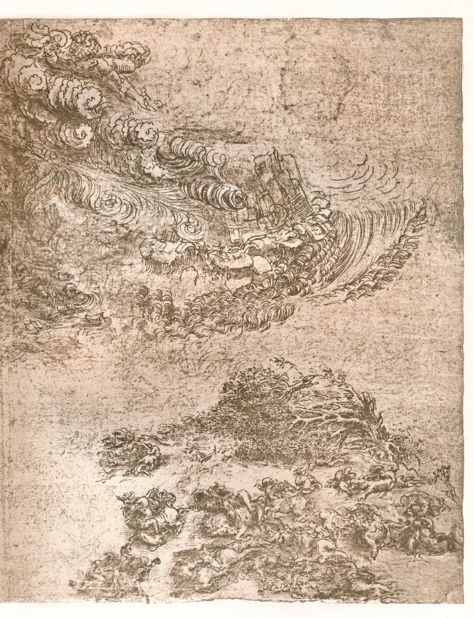 Representación de una tempestad, c1472-c1519, 1883 de Leonardo da Vinci