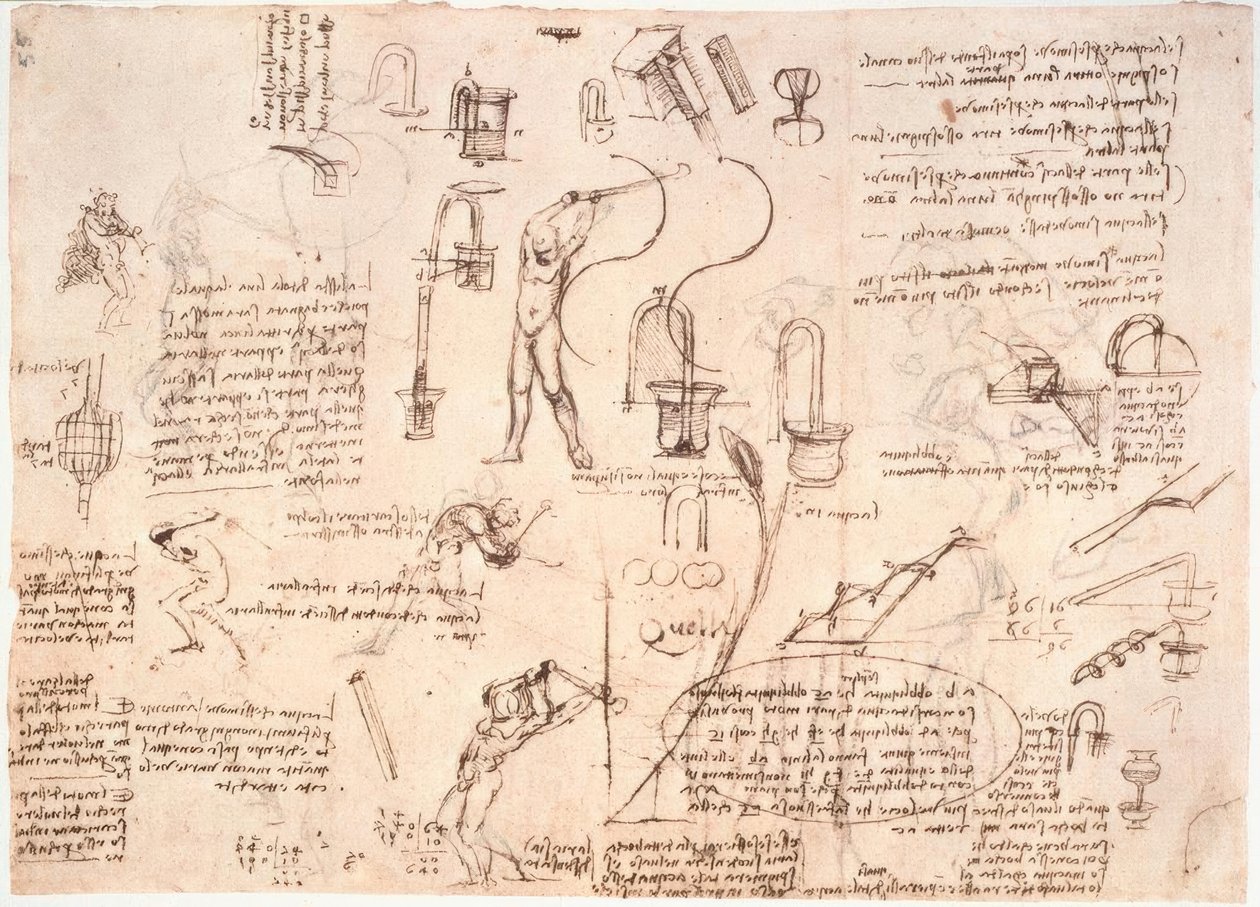Estudios sobre el flujo de agua en tuberías de Leonardo da Vinci