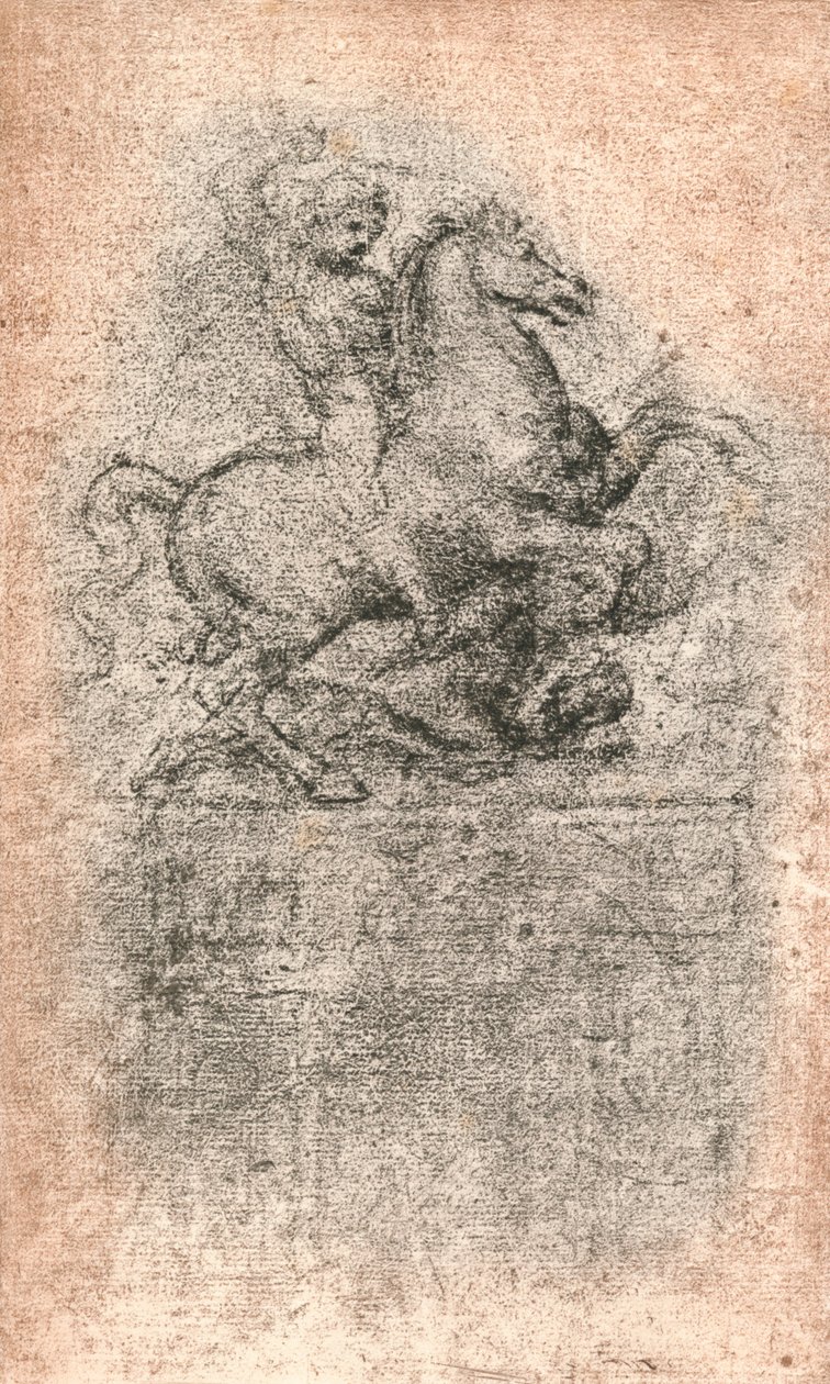 Estudio para el Monumento Sforza de Leonardo da Vinci