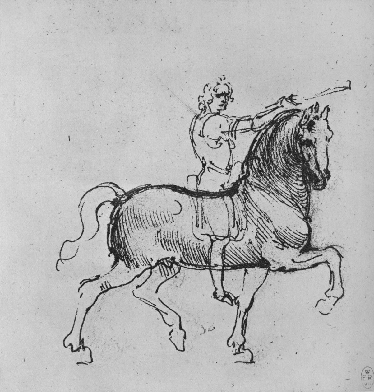Estudio de un jinete, c1480 de Leonardo da Vinci