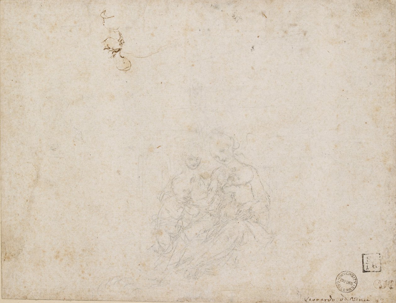 La Virgen y el Niño Adorados, 1472-1519 de Leonardo da Vinci