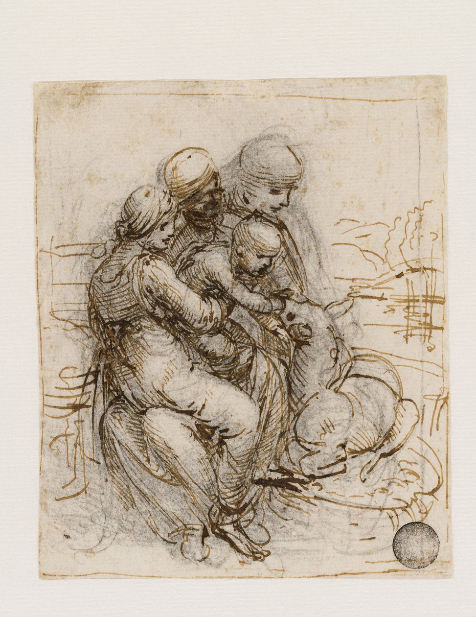 La Virgen y el Niño con Santa Ana, c. 1501 de Leonardo da Vinci