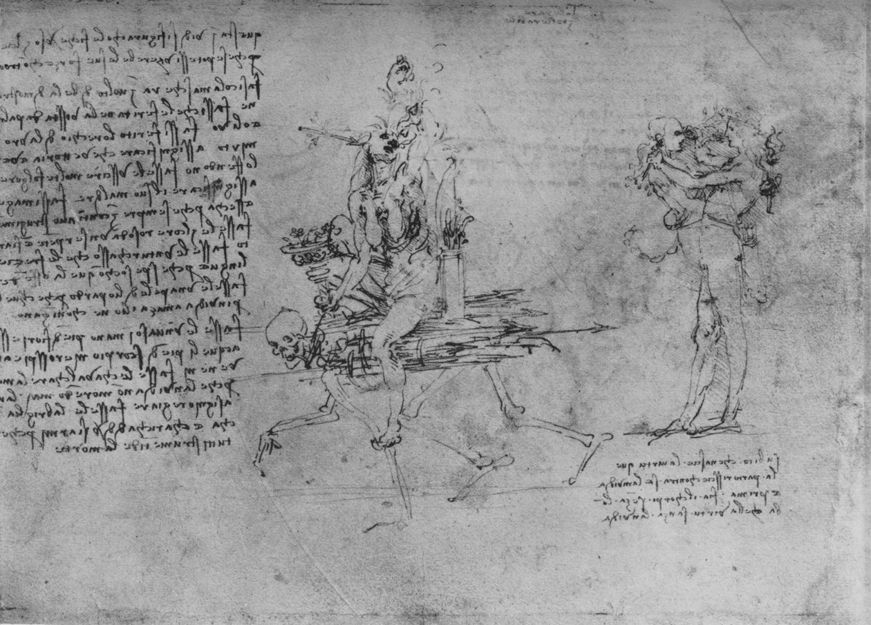 Dos alegorías de la envidia, c1480 1945 de Leonardo da Vinci