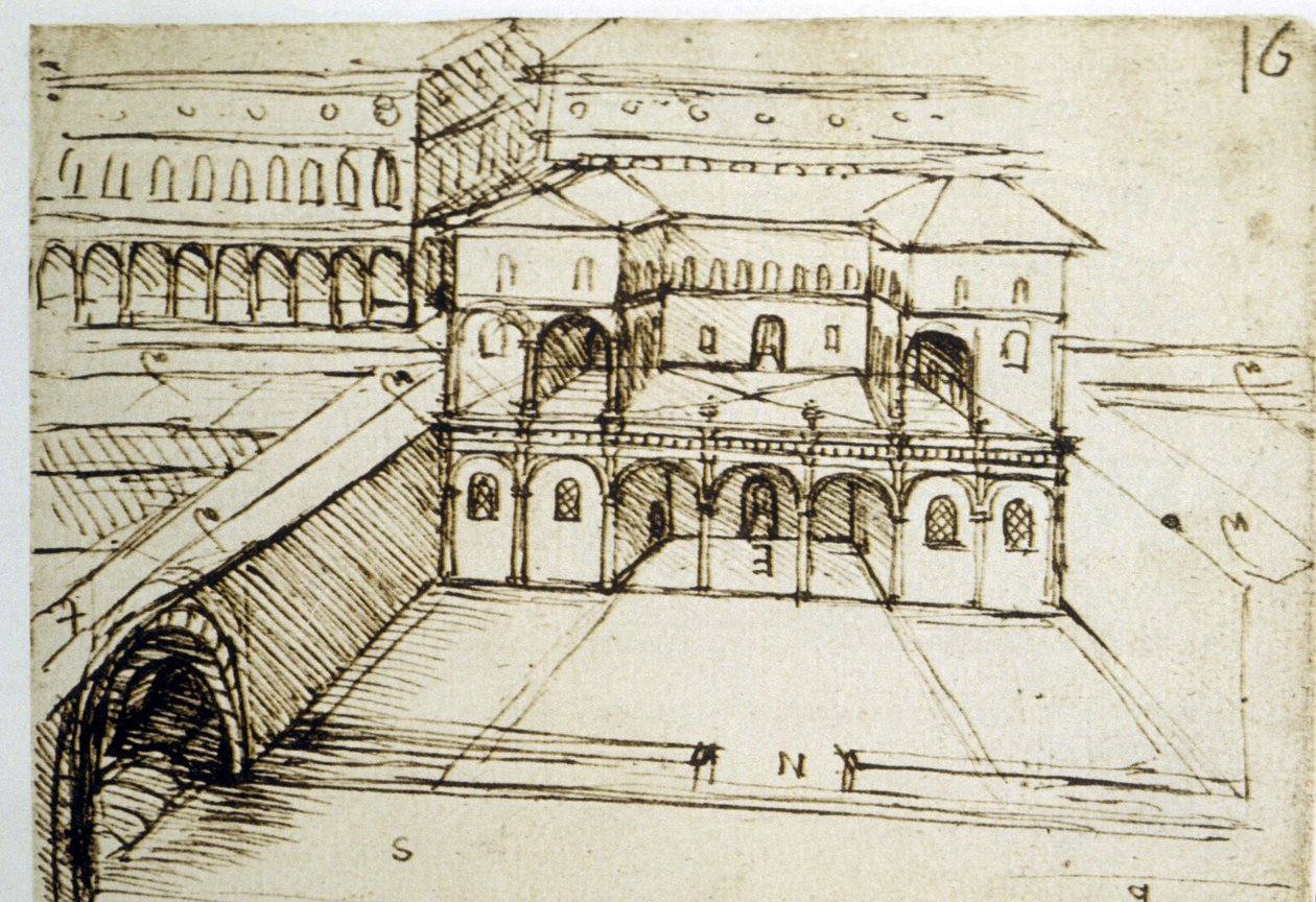 Urbanismo: plano arquitectónico (16) de Leonardo da Vinci de Leonardo da Vinci
