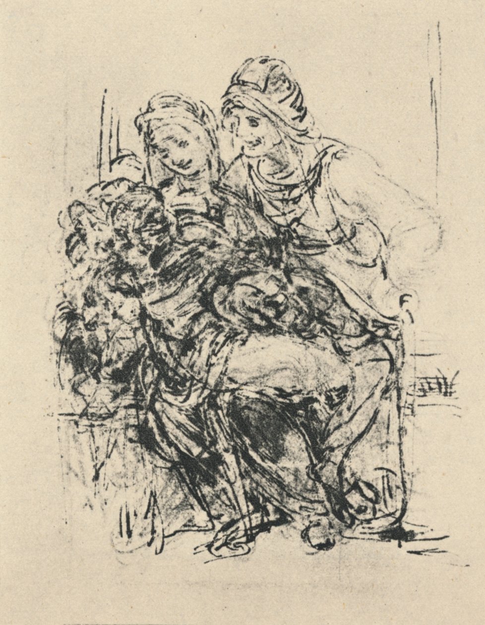 Virgen y Niño con Santa Ana, c1480 1945 de Leonardo da Vinci