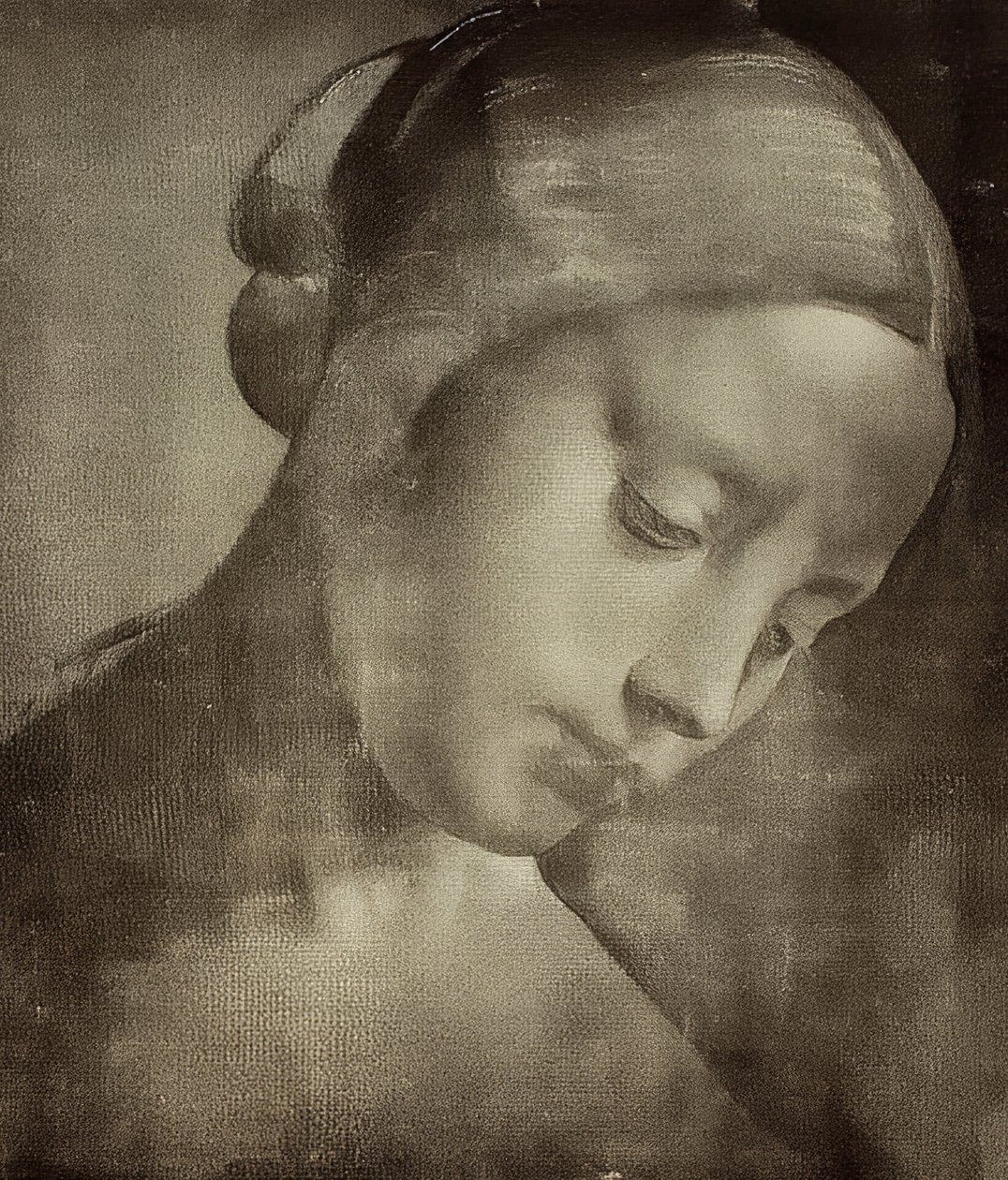 Cabeza femenina, c1470-1519 de Leonardo da Vinci