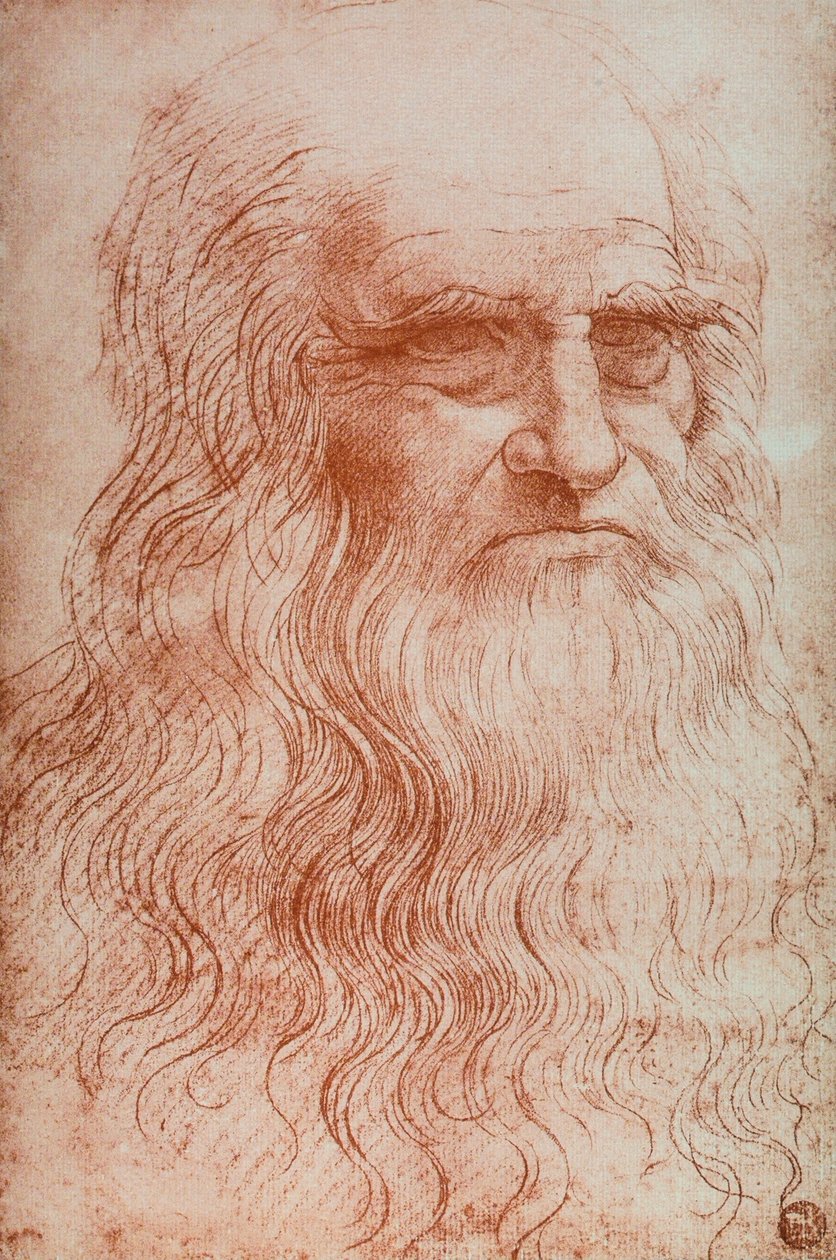 Retrato de Leonardo da Vinci, copia del Autorretrato de Leonardo da Vinci de Leonardo da after Vinci