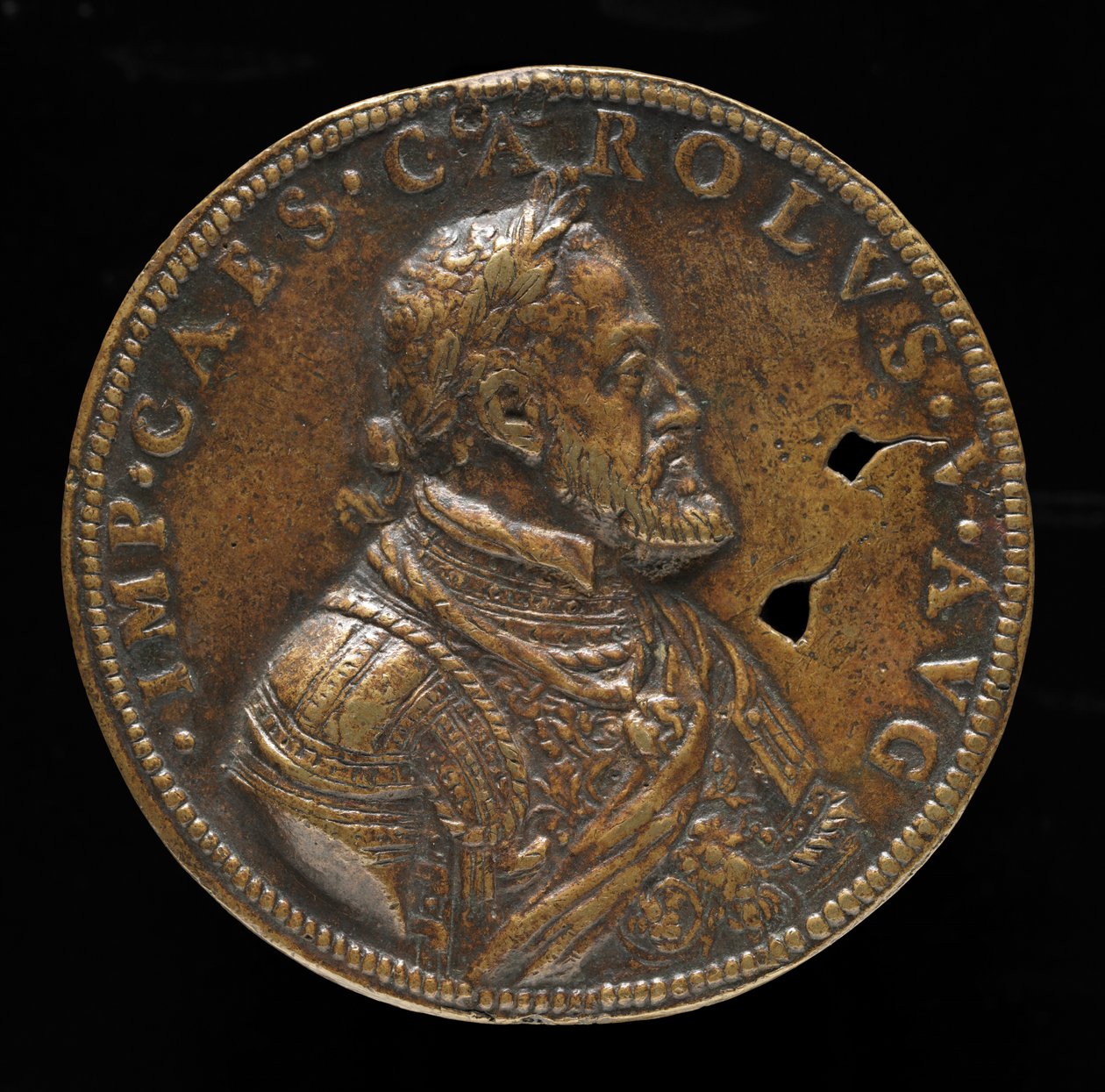 Carlos V, 1500-1558, Rey de España 1516-1556, Emperador del Sacro Imperio Romano 1519 [anverso], 1547 o después de Leone Leoni