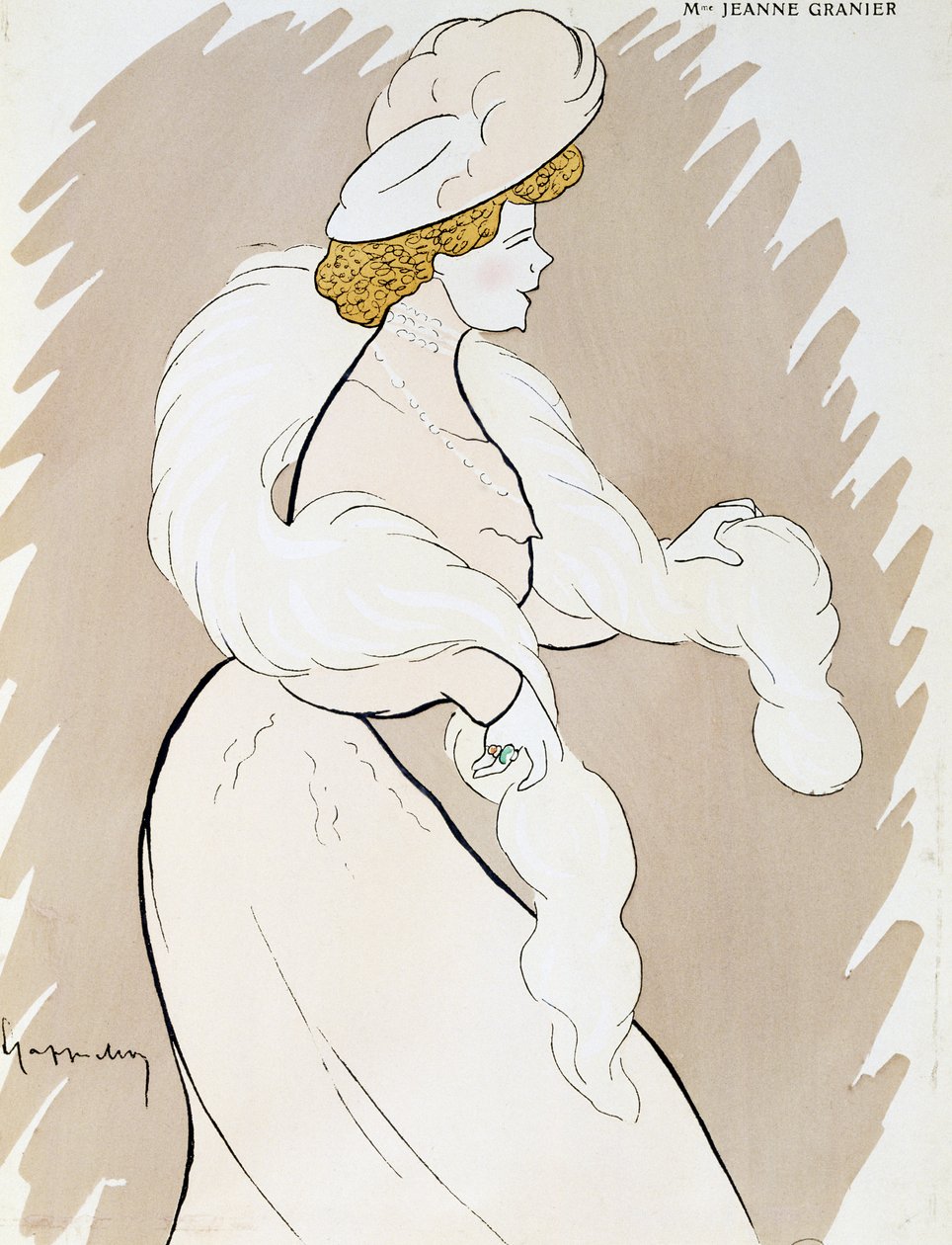 Actriz Jeanne Granier (1852-1939), dibujo de Leonetto Cappiello (1875-1942) de Leonetto Cappiello