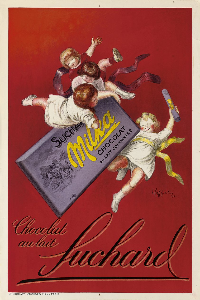 Cartel publicitario de chocolates Milka por Suchard, 1925 de Leonetto Cappiello