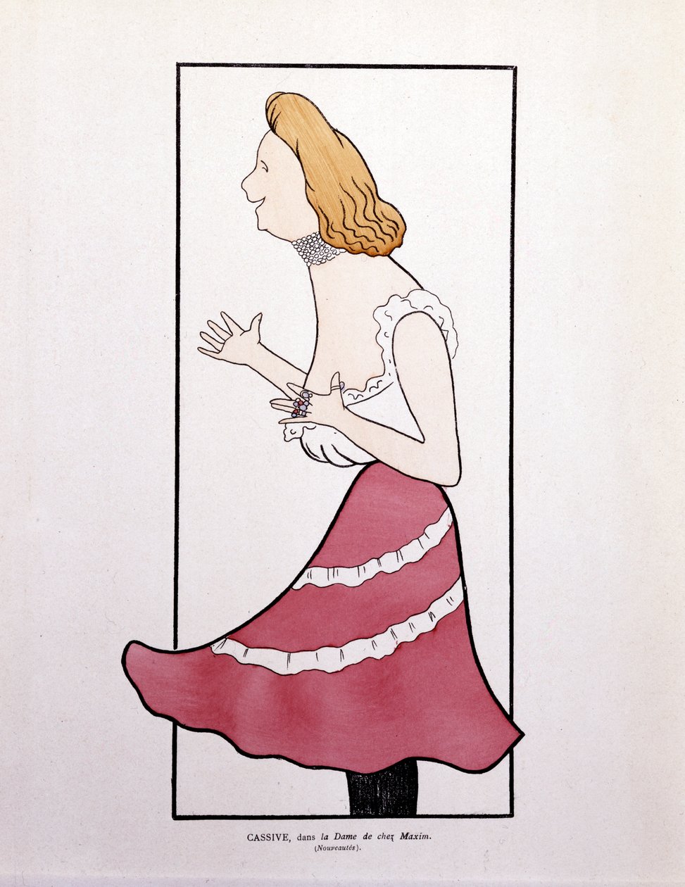 Armande Cassive, en "La Dame de Chez Maxim", viñeta de Leonetto Cappiello