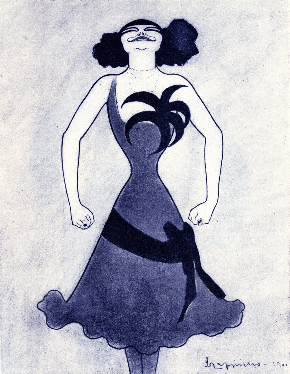 Viñeta de la Comediante y Cantante Polar (Emilie Marie Bouchaud) (1874-1939) Dibujo de Leonetto Cappiello (1875-1942) 1900 de Leonetto Cappiello